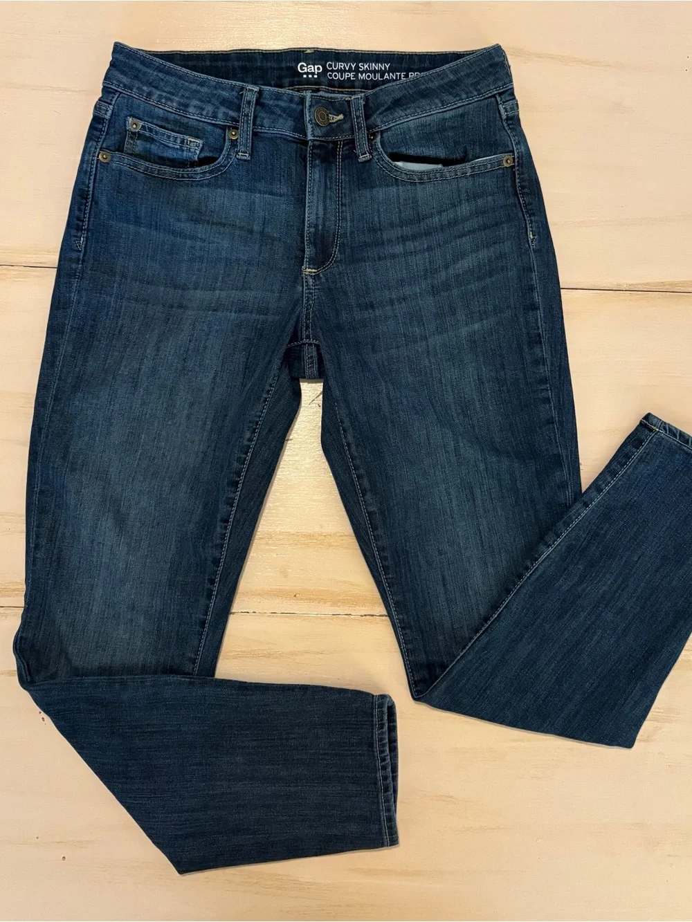 GAP Curvy Skinny Jeans - Dark Wash Blue